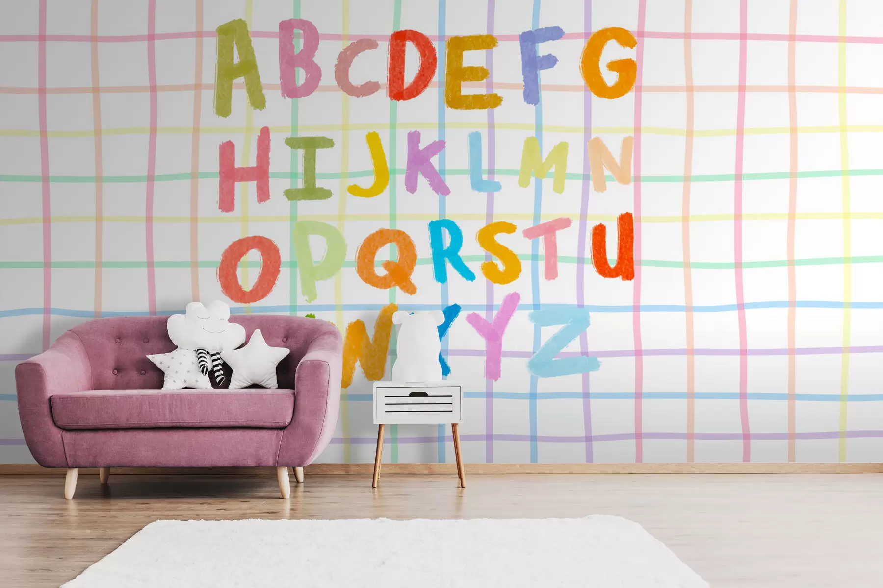 murales de pared Alfabeto inglés para niños w01722
