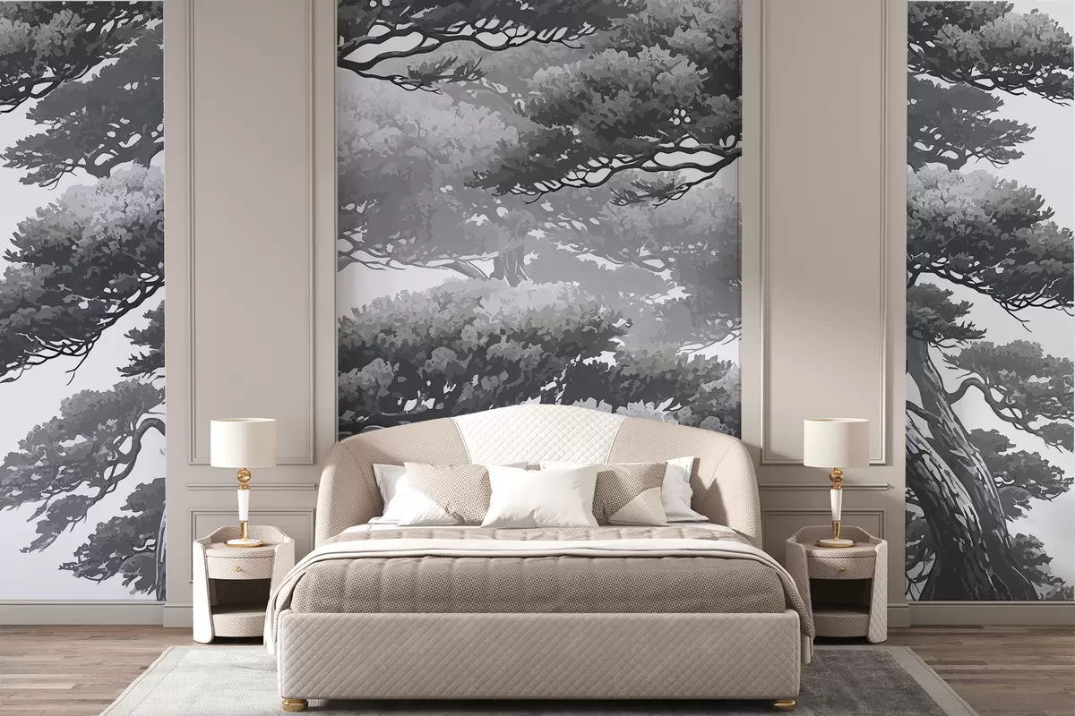 murales de pared Árboles de estilo japonés w01755v1