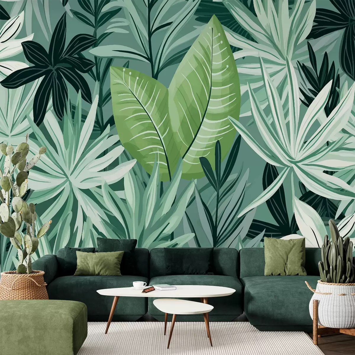 murales de pared Follaje tropical w01737