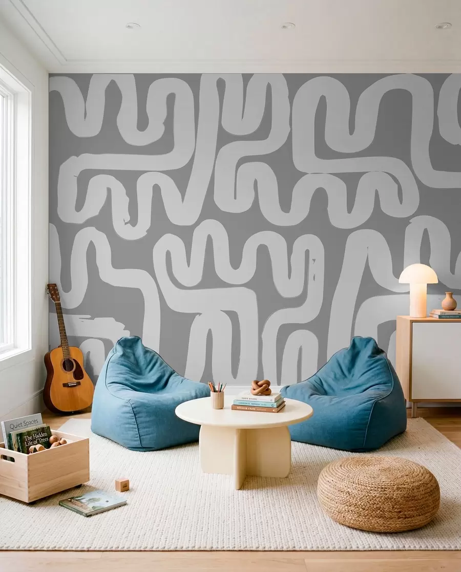 murales de pared Líneas grises w01686v2