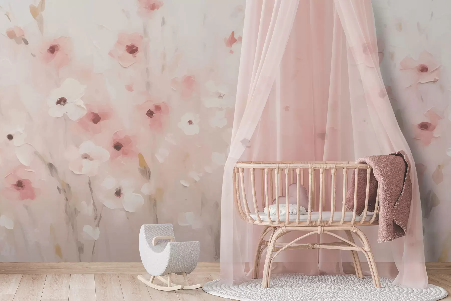 murales de pared Flores suaves w01818