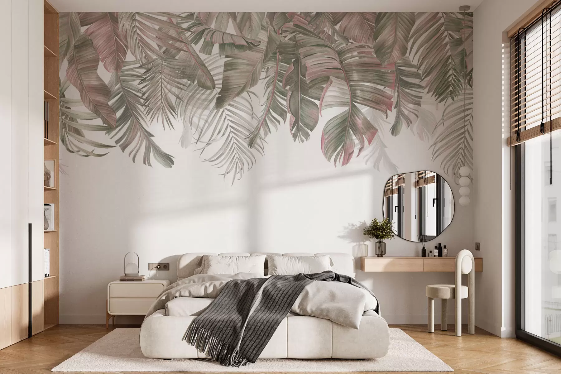 murales de pared Hojas tropicales w01822v1