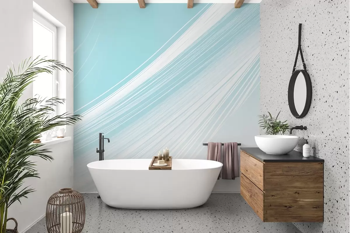 murales de pared Rayas azules w08354
