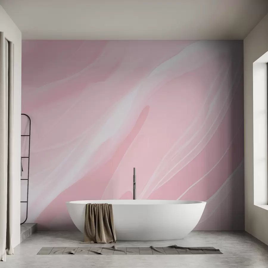 murales de pared Suaves olas rosas w08356
