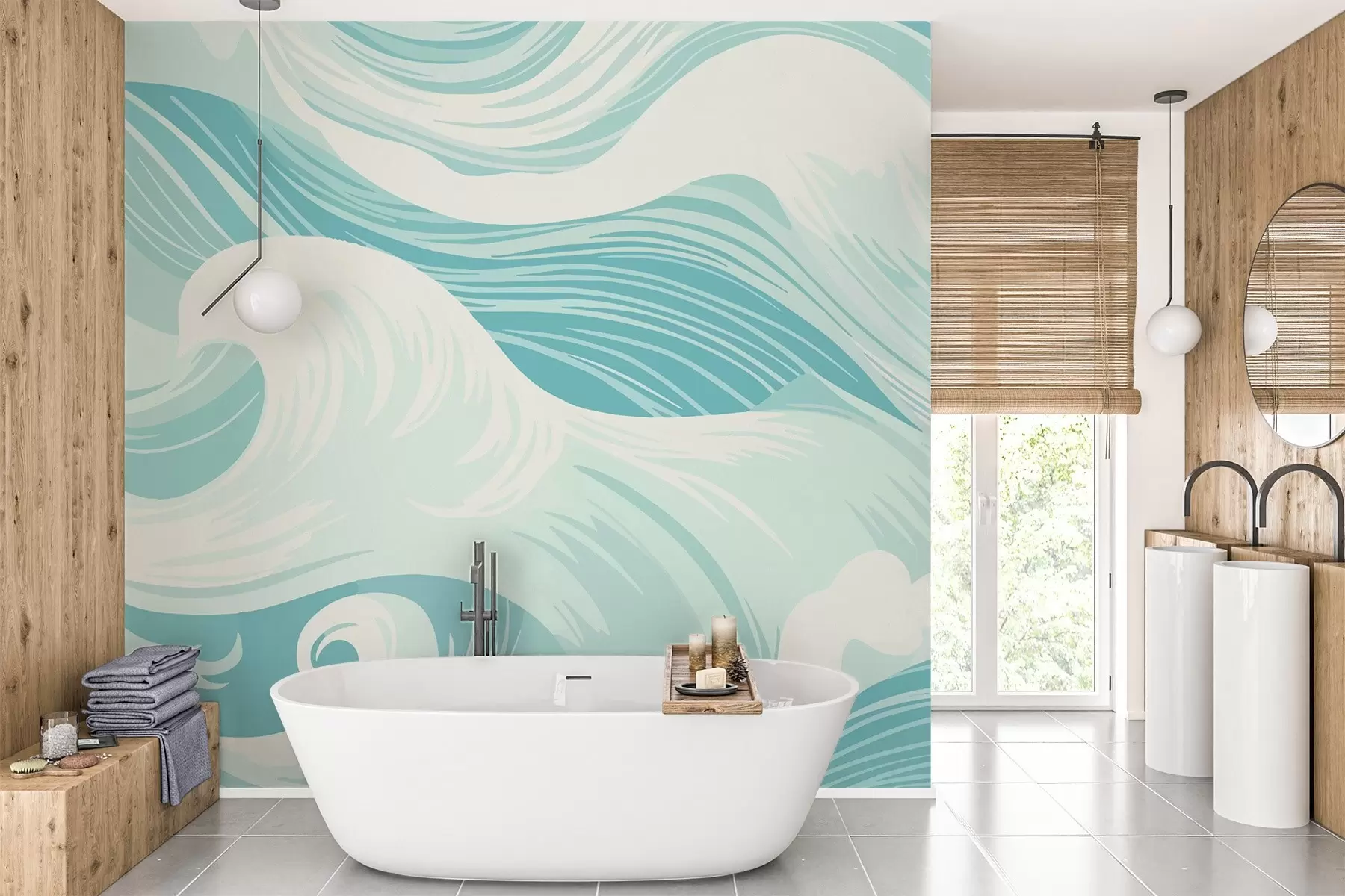 murales de pared Olas w01836