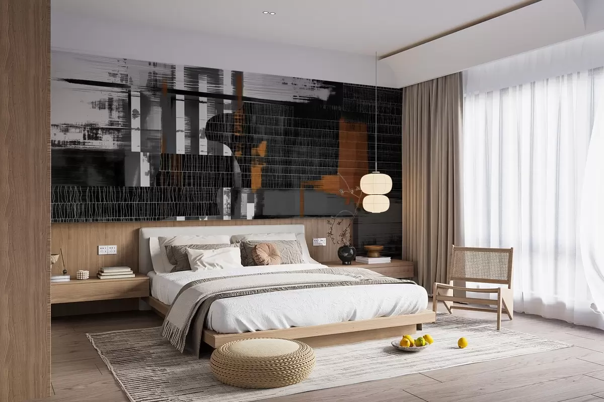 murales de pared Composición abstracta de líneas y formas w00686