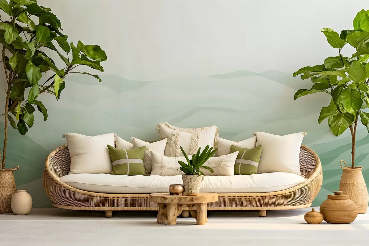 murales de pared Montañas de niebla w02034v2