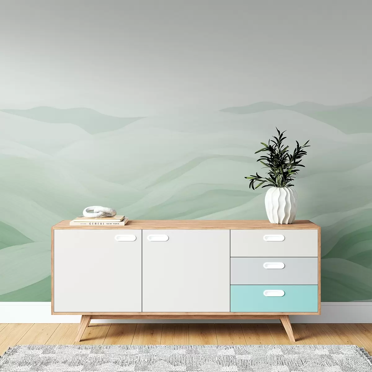 murales de pared Montañas de niebla w02034v2