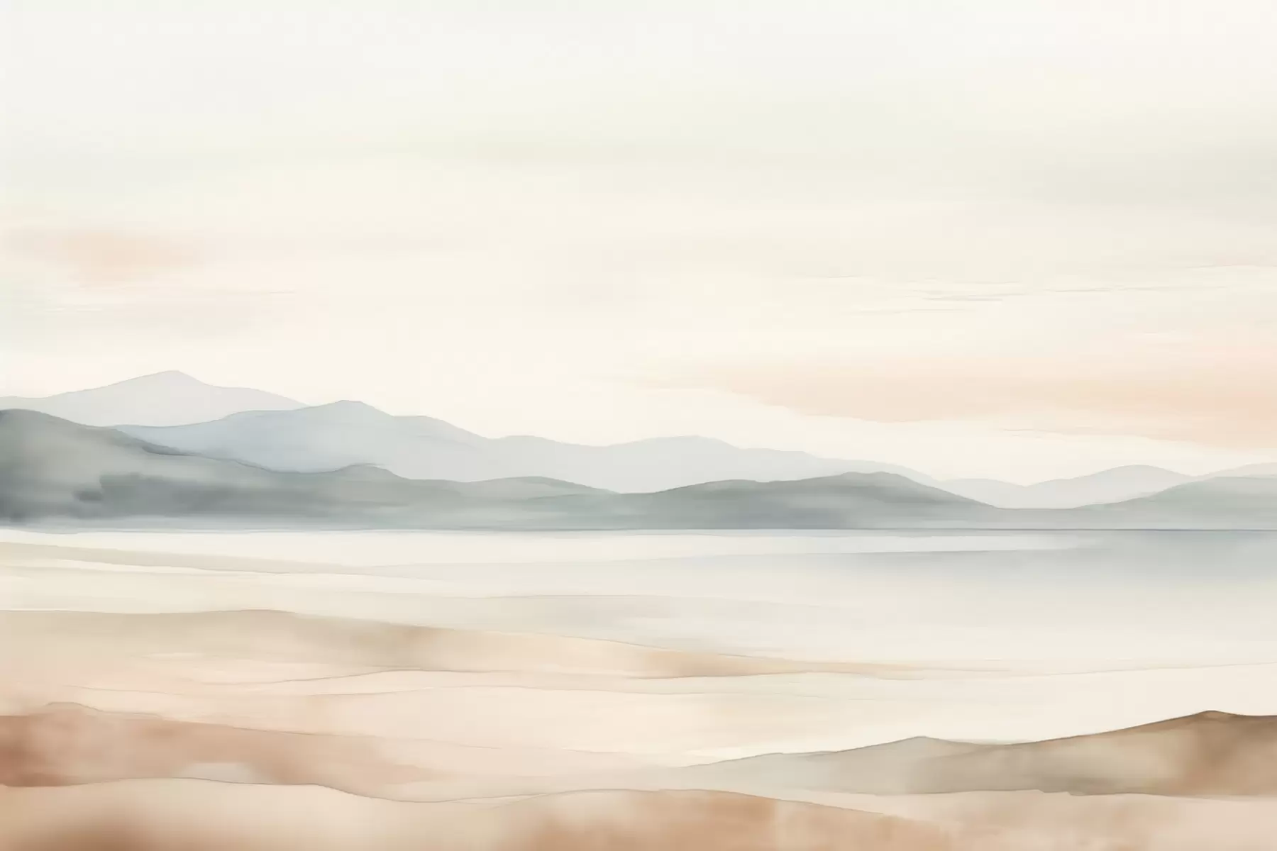 murales de pared Paisaje pintado a la acuarela w02117