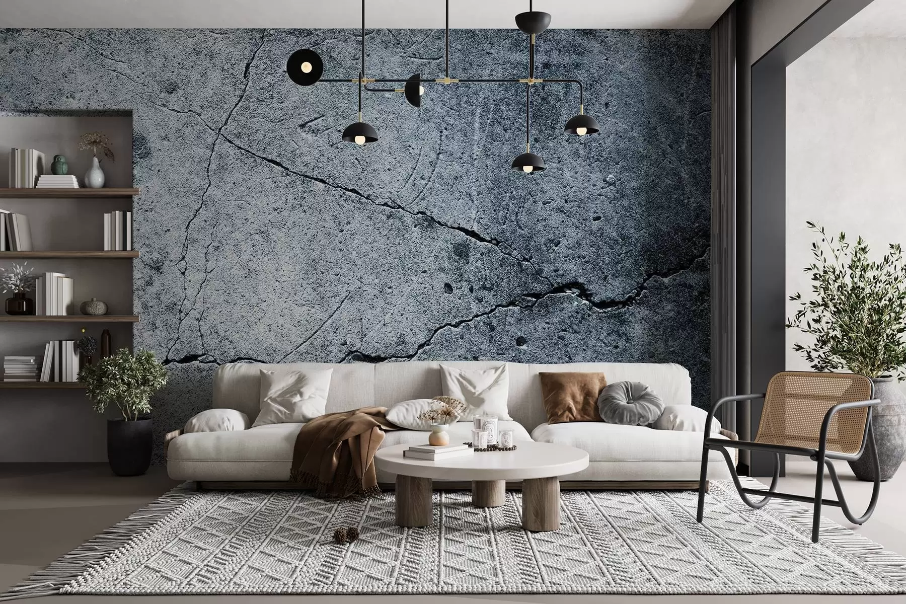 murales de pared Superficie texturizada con grietas visibles u75783v3