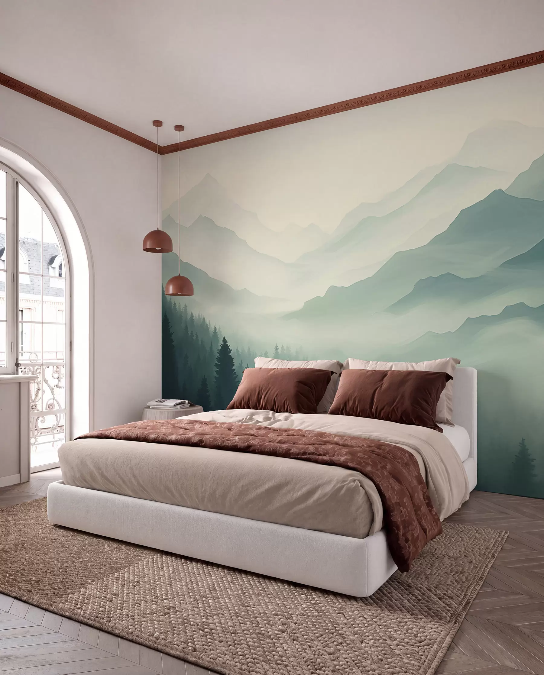 murales de pared Bosques tras las cumbres w02186