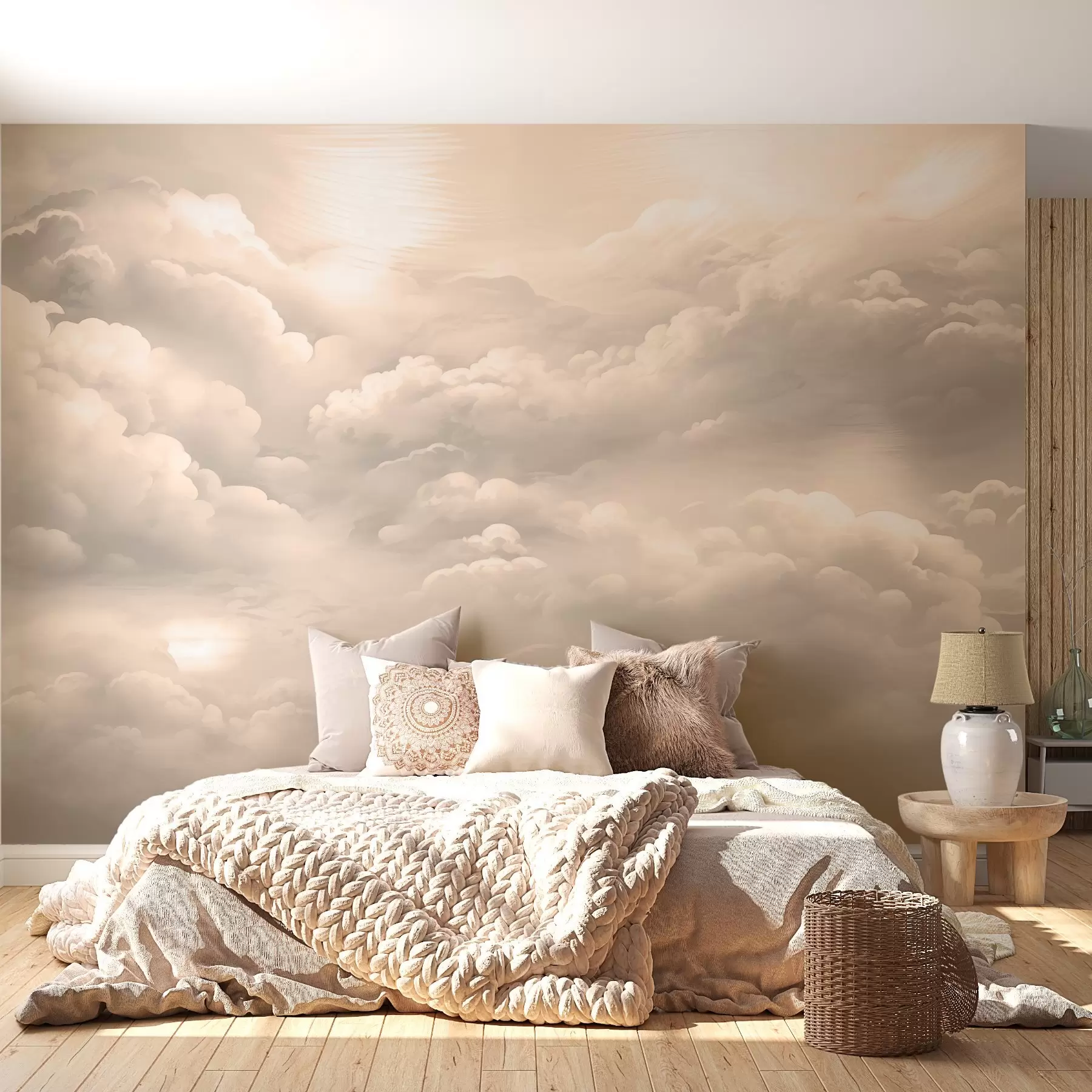 murales de pared Nubes en color sepia w02189