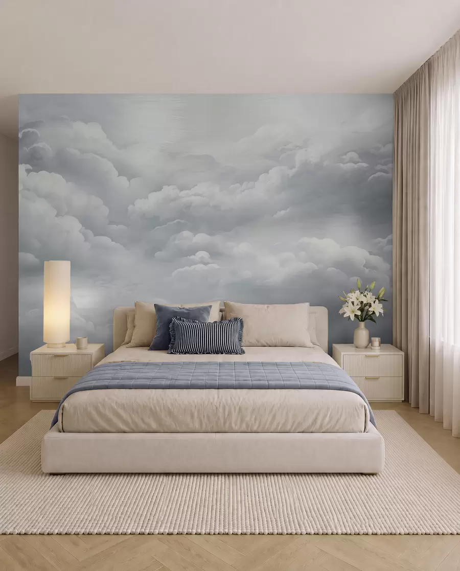 murales de pared Bóveda de nubes plateadas w02189v1