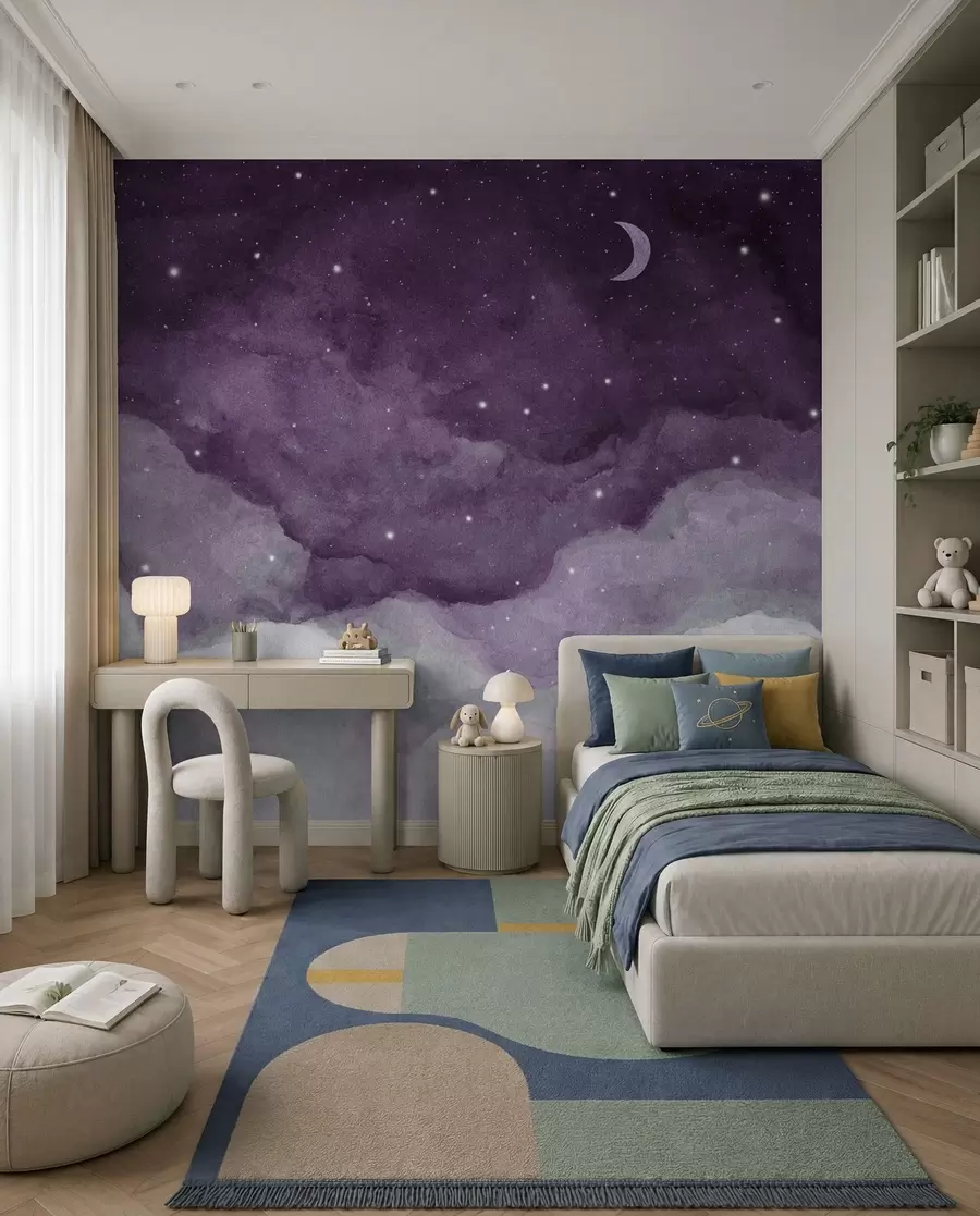 murales de pared Susurros de la noche en tonos suaves u96076v3