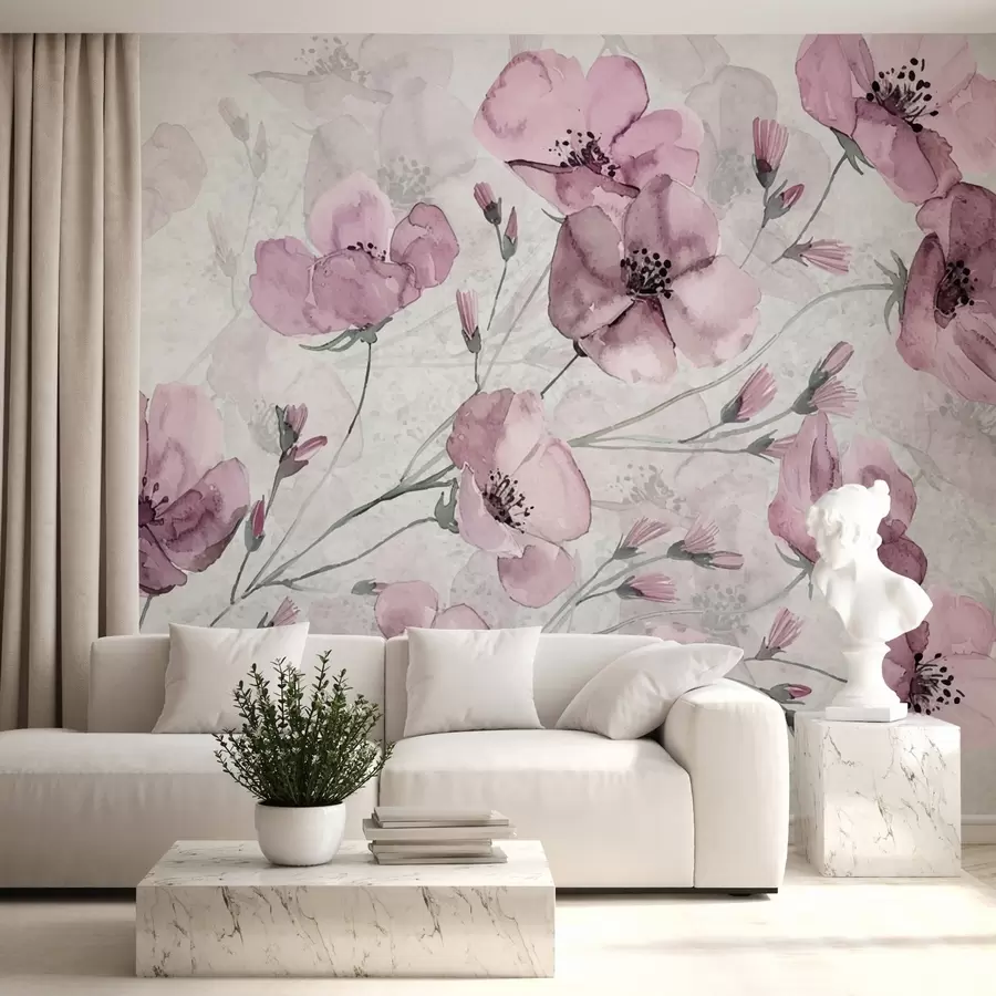 murales de pared Arreglo de flores rosas w02393