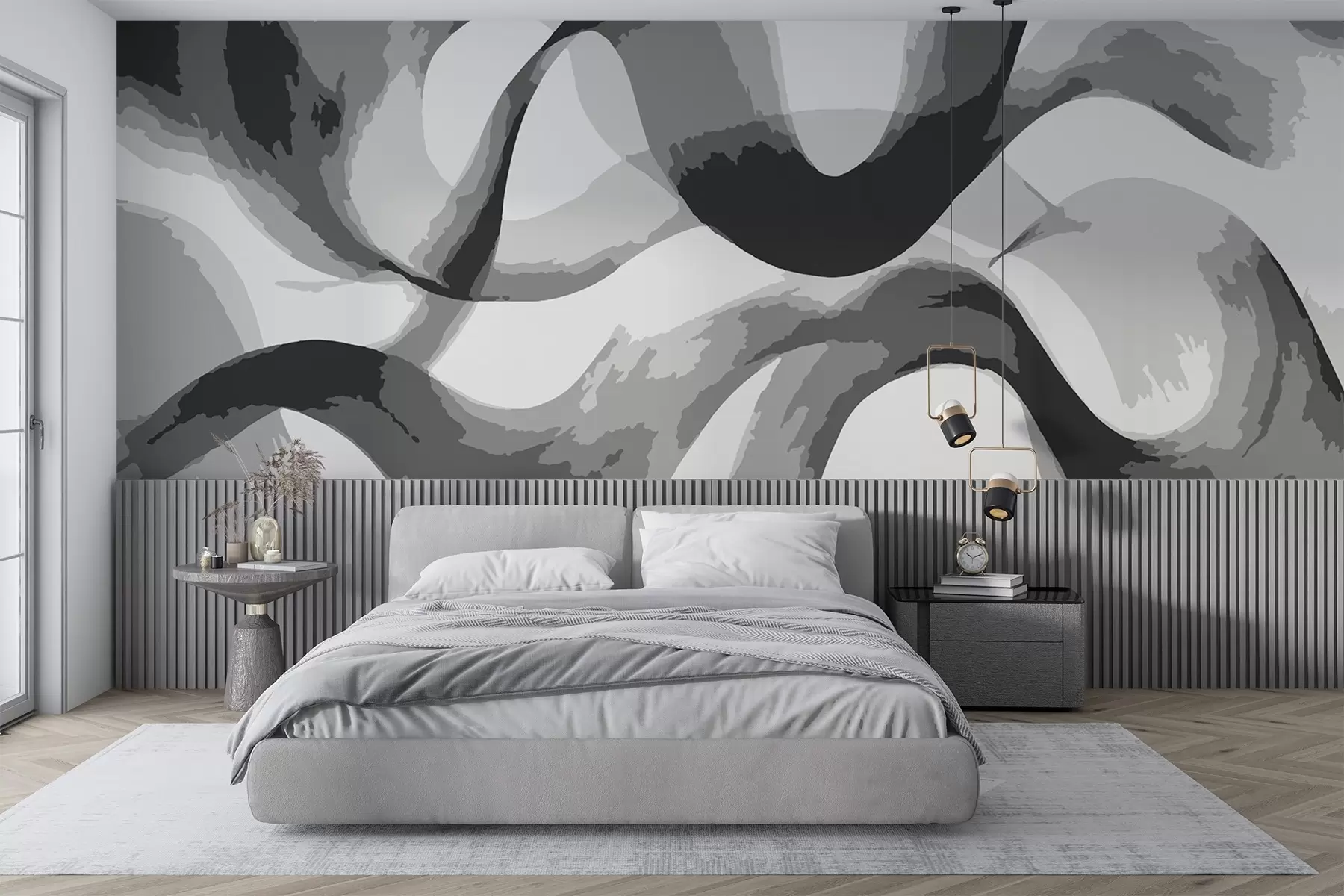 murales de pared Ondas abstractas w02304