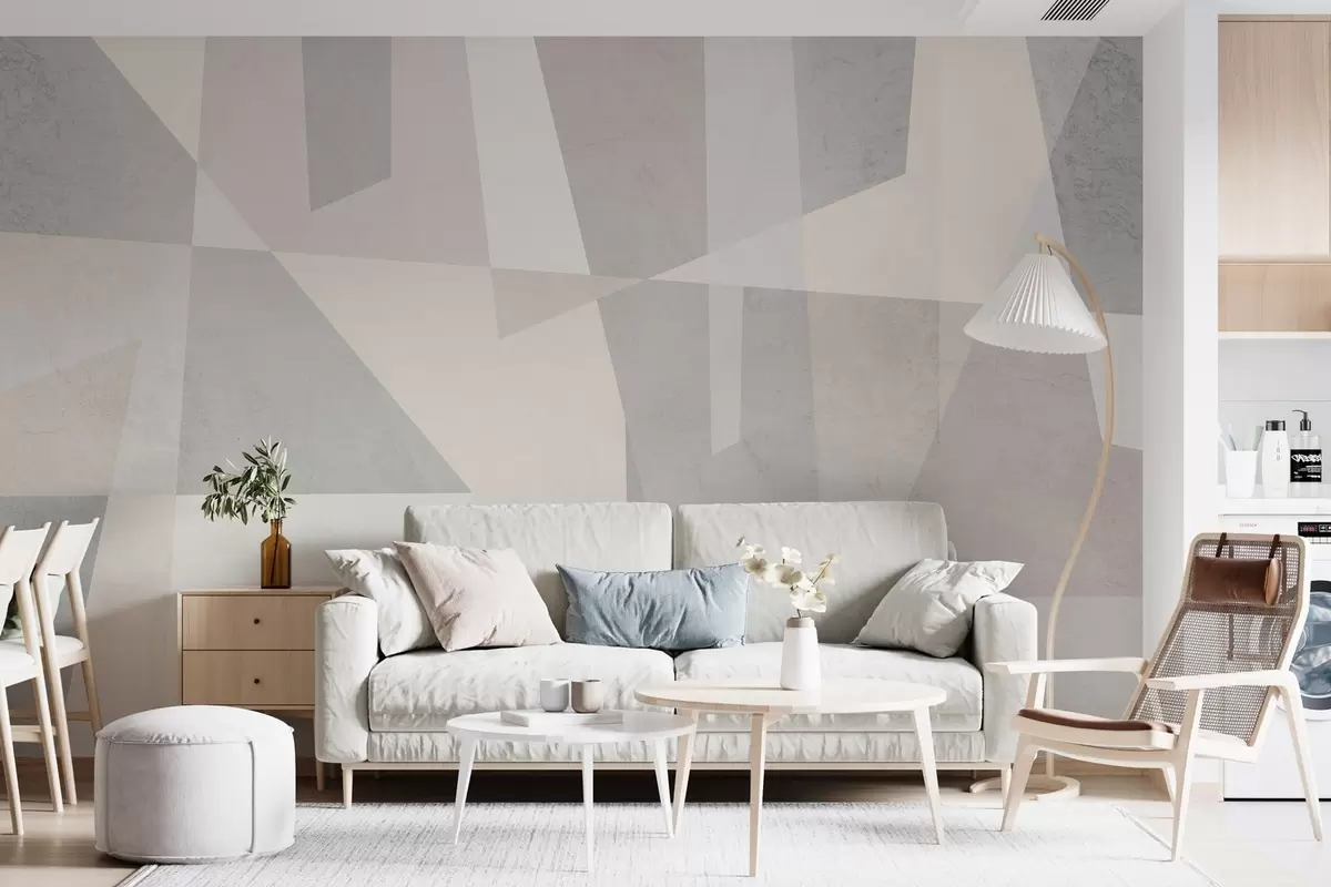 murales de pared geometría texturizada moderna  w02445