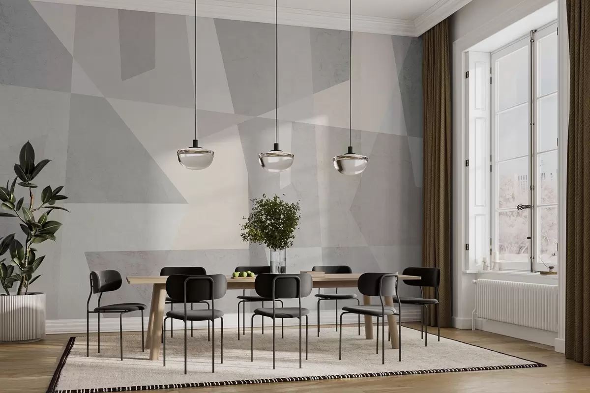 murales de pared geometría texturizada moderna  w02445