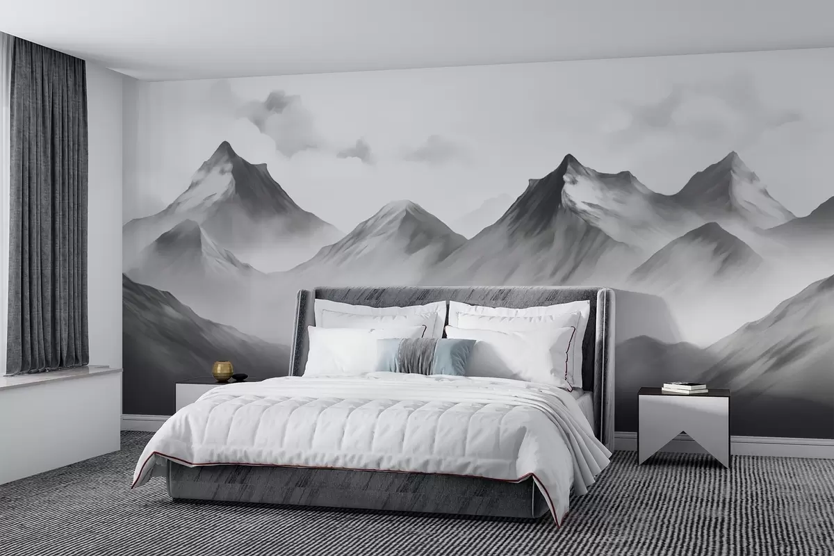 murales de pared Niebla de montaña w02309