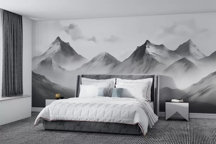 murales de pared Niebla de montaña w02309