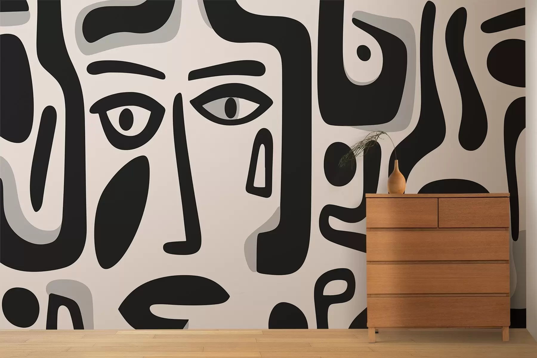 murales de pared Cara abstracta w02414