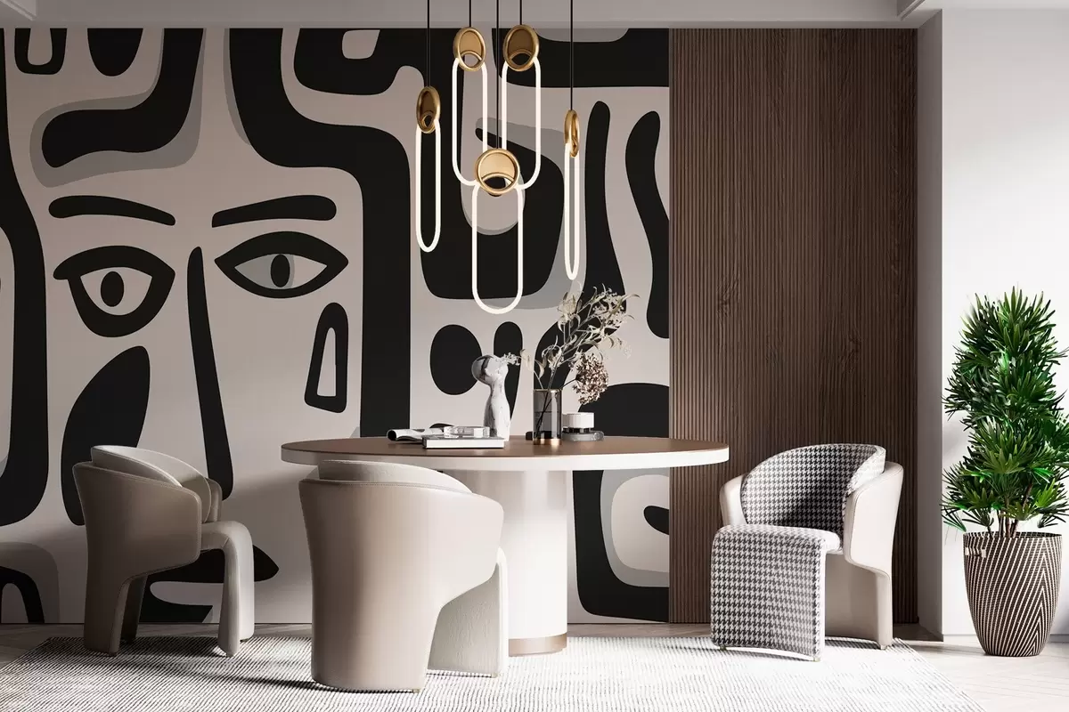 murales de pared Cara abstracta w02414