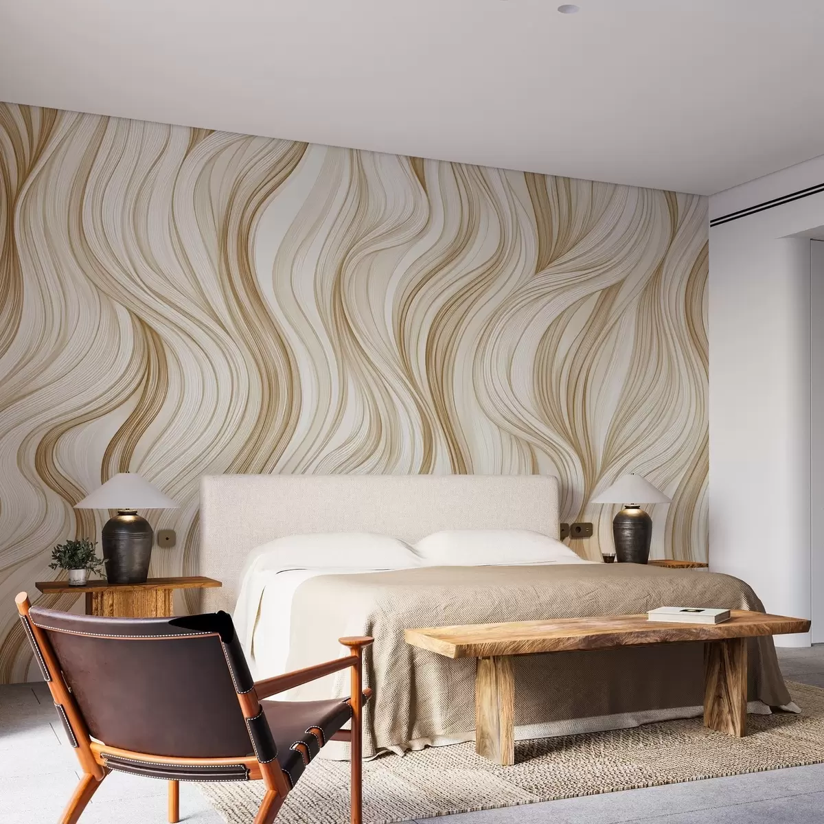 murales de pared Ondas verticales suaves w02505