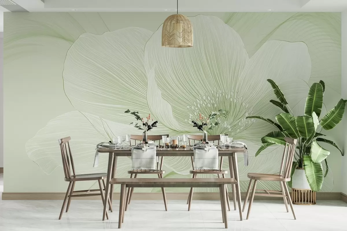 murales de pared Flor grande dibujada w02511v3