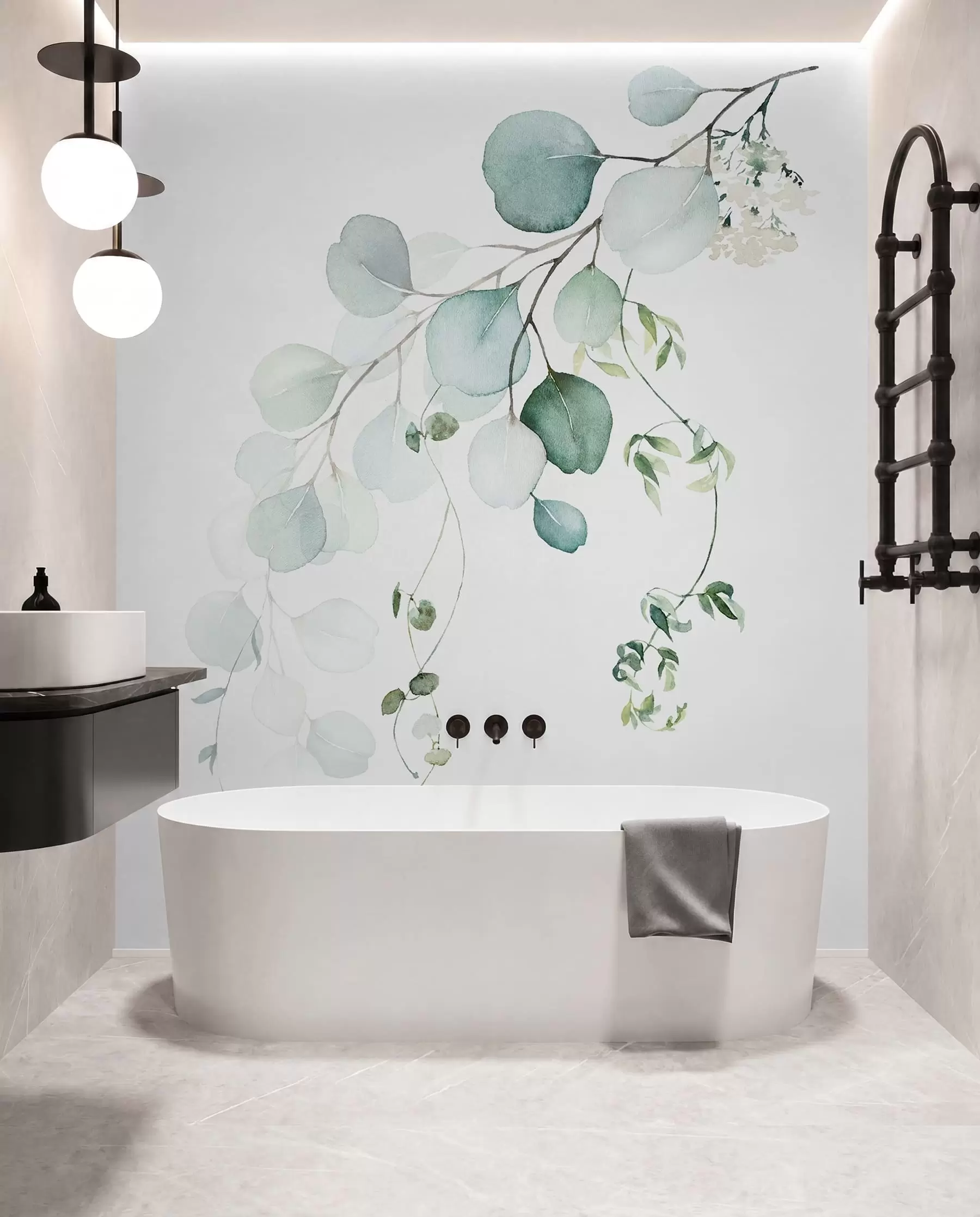 murales de pared rama con hojas u51026