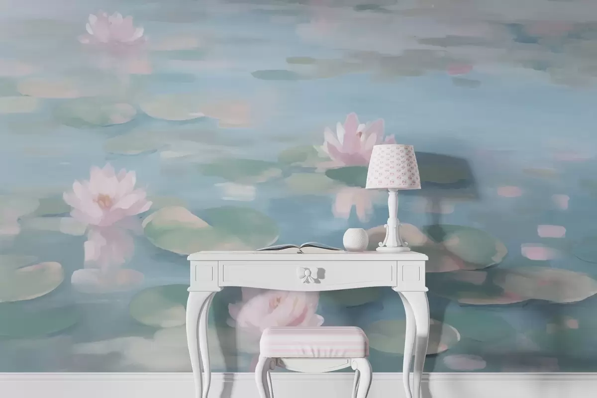 murales de pared Flores de nenúfar w08548