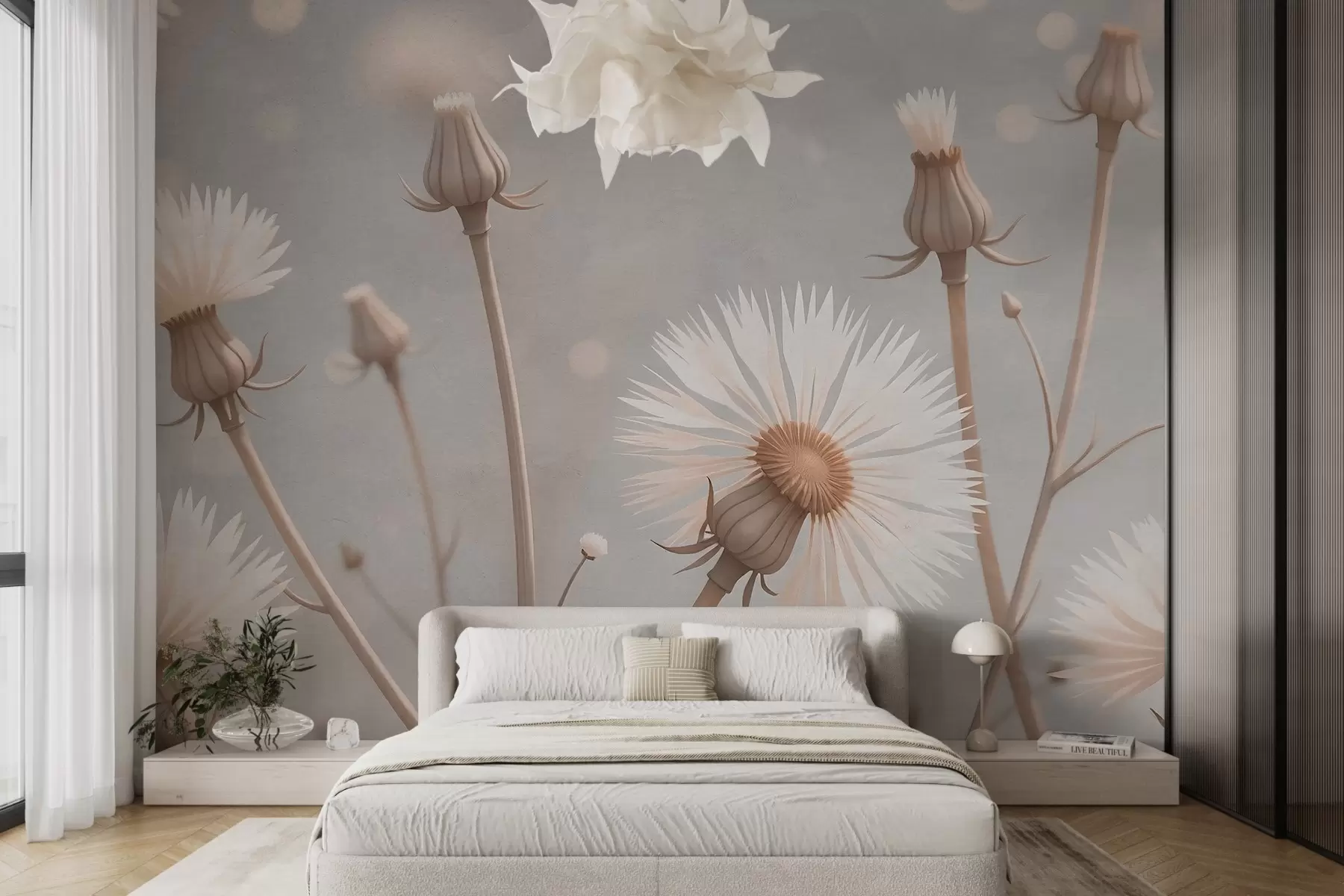 murales de pared Dientes de león pintados w02614v3