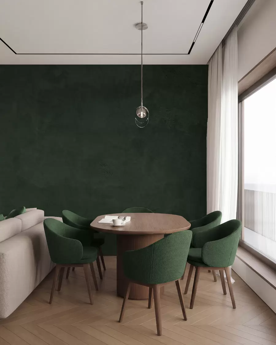 murales de pared Fondo verde con efecto de muro de hormigón w02553v1