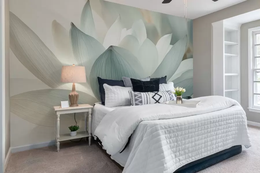 murales de pared Elegante loto en tonos delicados w08487