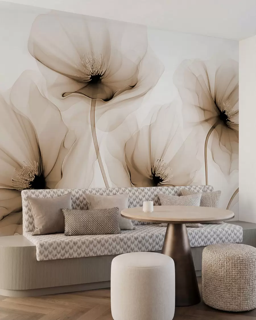 murales de pared Flores transparentes w02696v1