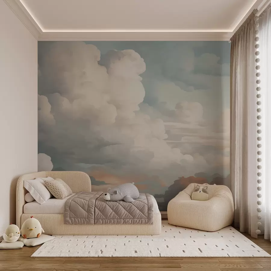 murales de pared Grandes nubes imitación de pintura w02731