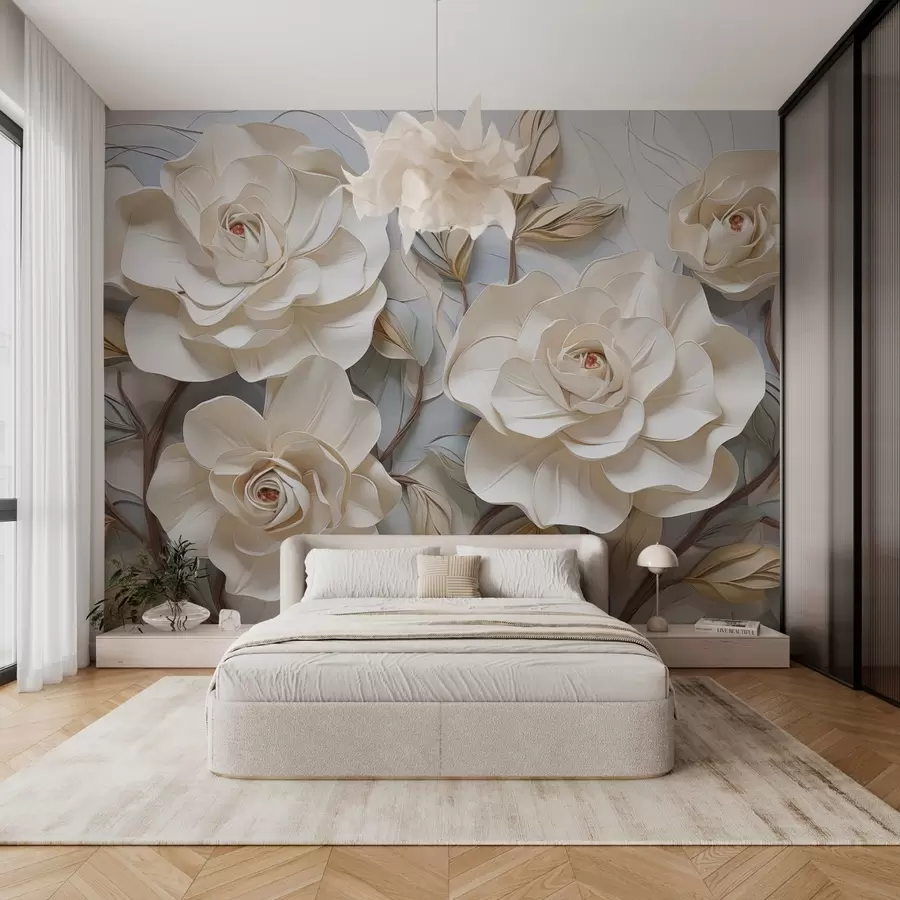 murales de pared Rosas blancas w02798