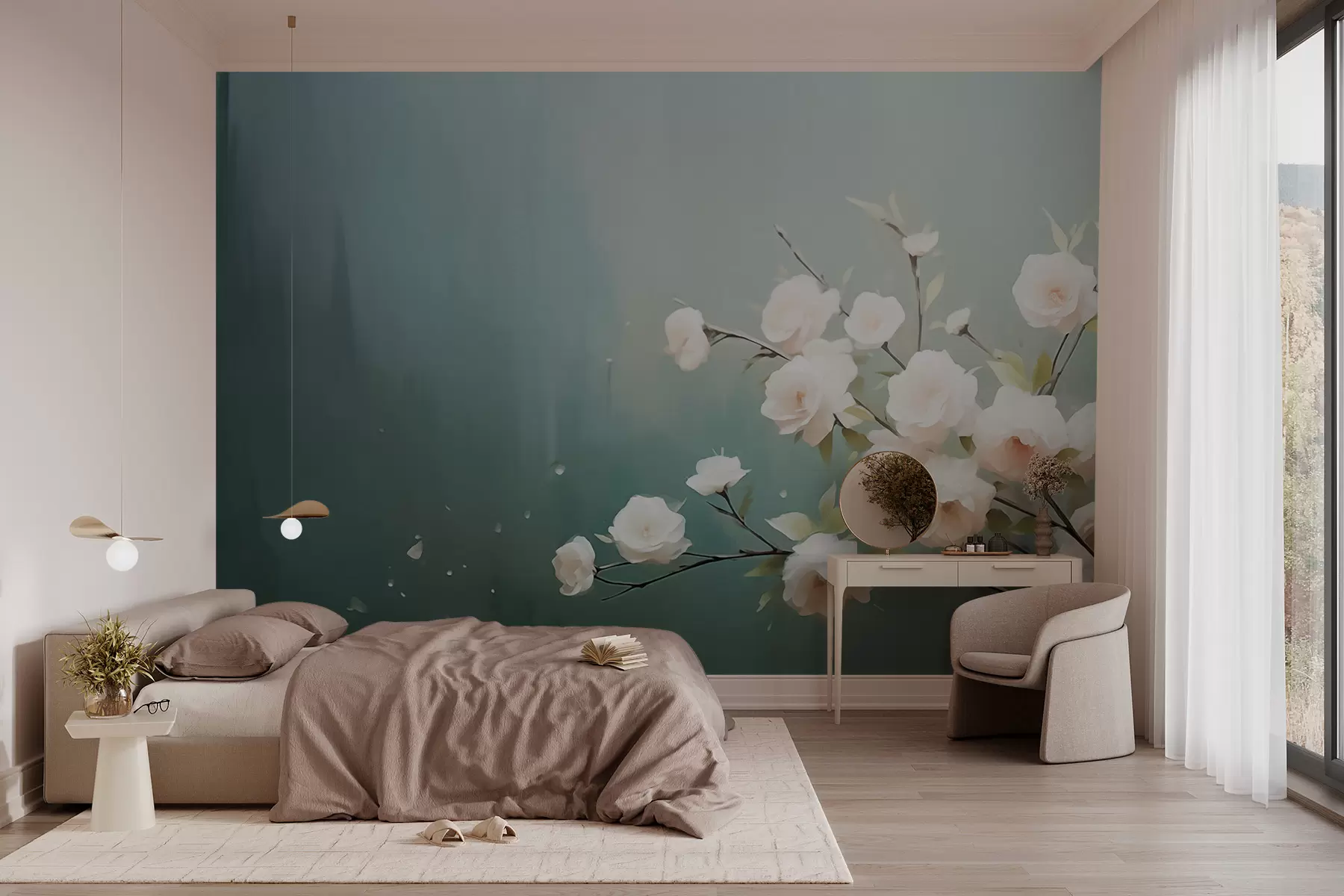 murales de pared Flores en una rama w02814