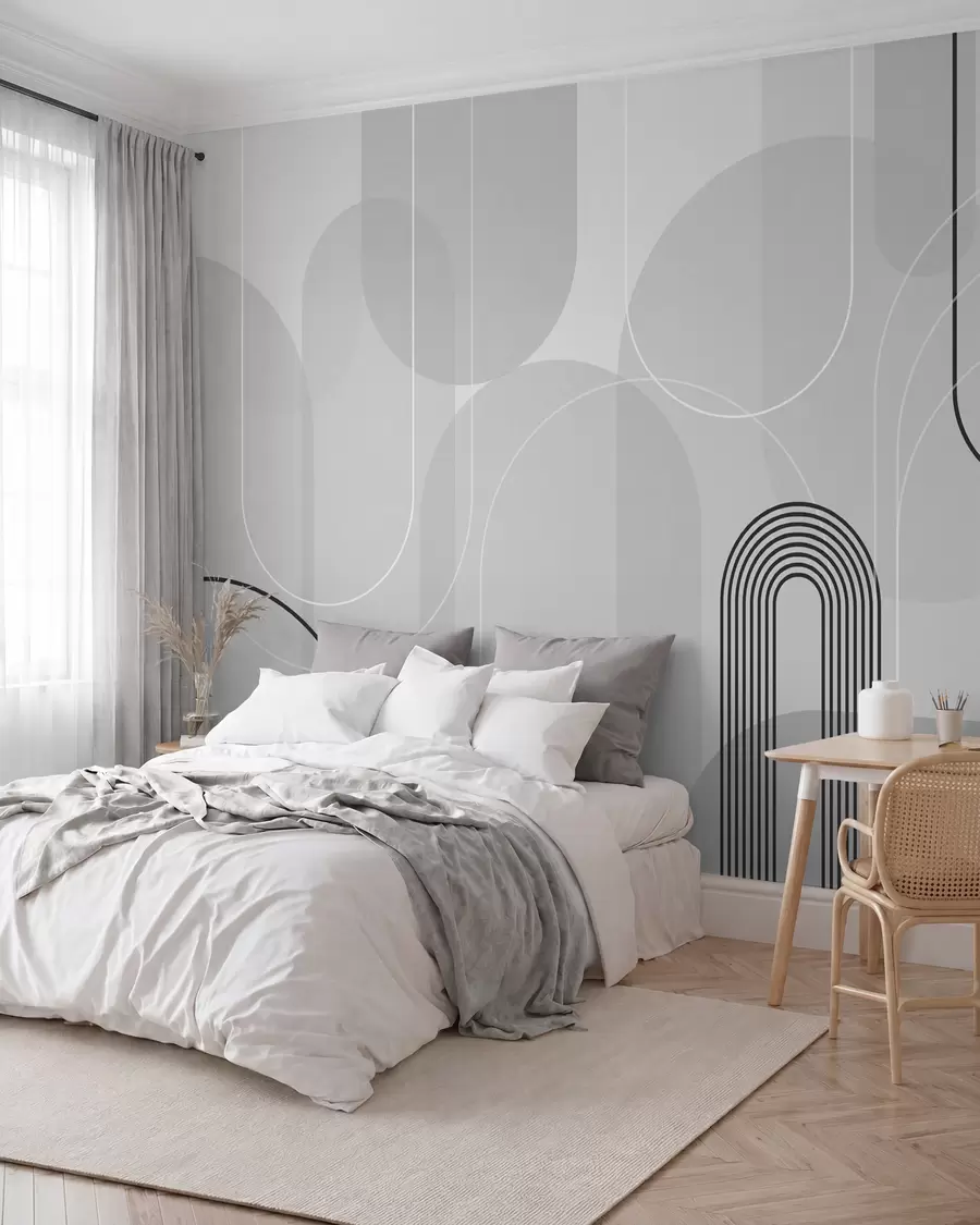 murales de pared Arcos en gris plata w02826v1