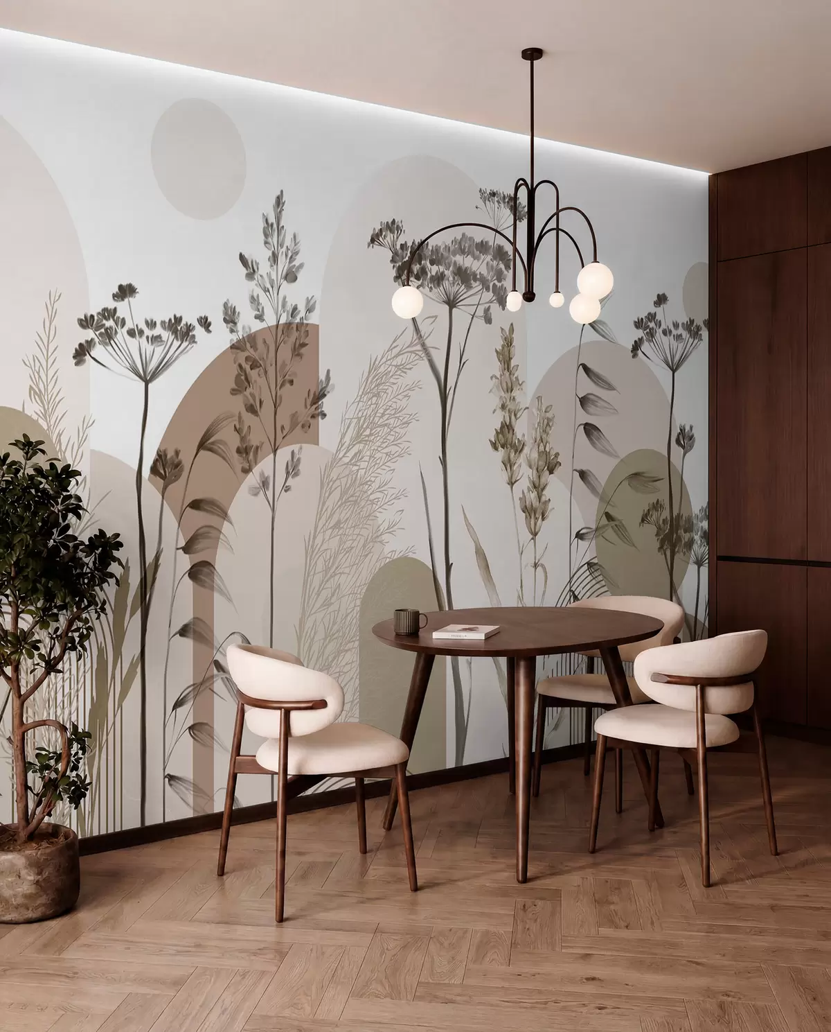 murales de pared Arcos botánicos en arena w08665