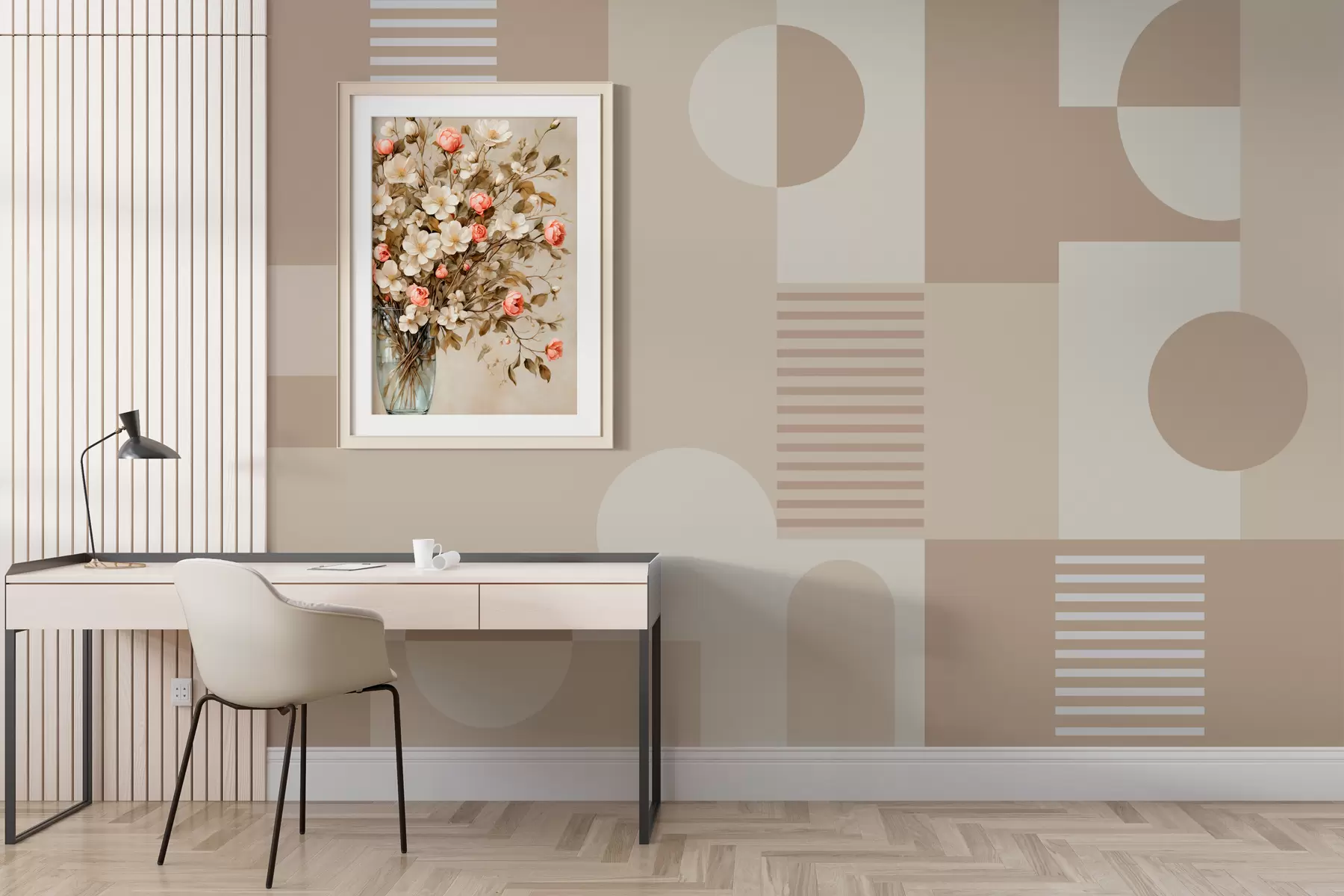 murales de pared Formas geométricas en colores pastel w02916v1