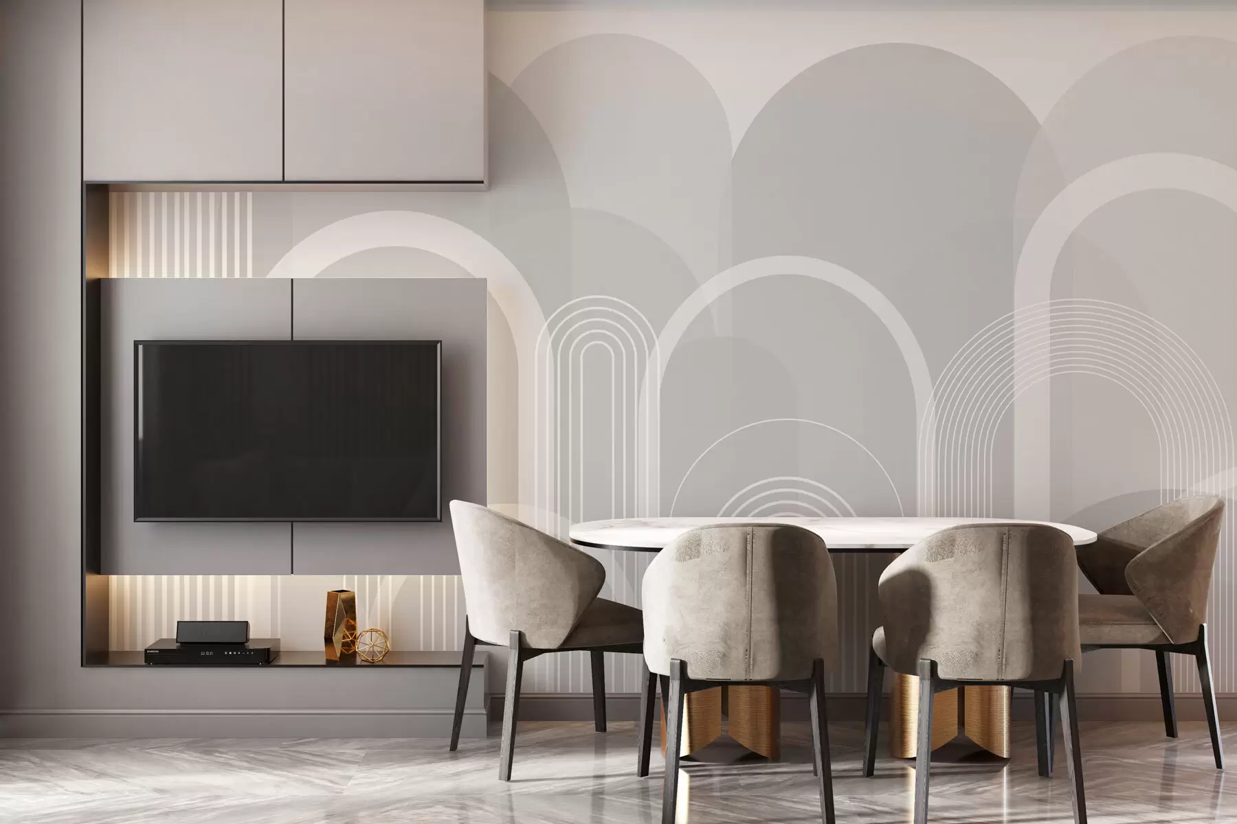 murales de pared Arcos geométricos boho w02935v2