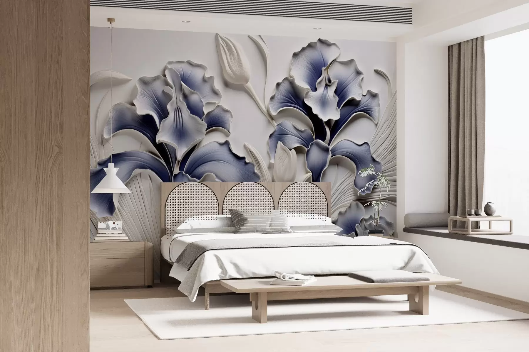 murales de pared Escultura volumétrica del iris w02970