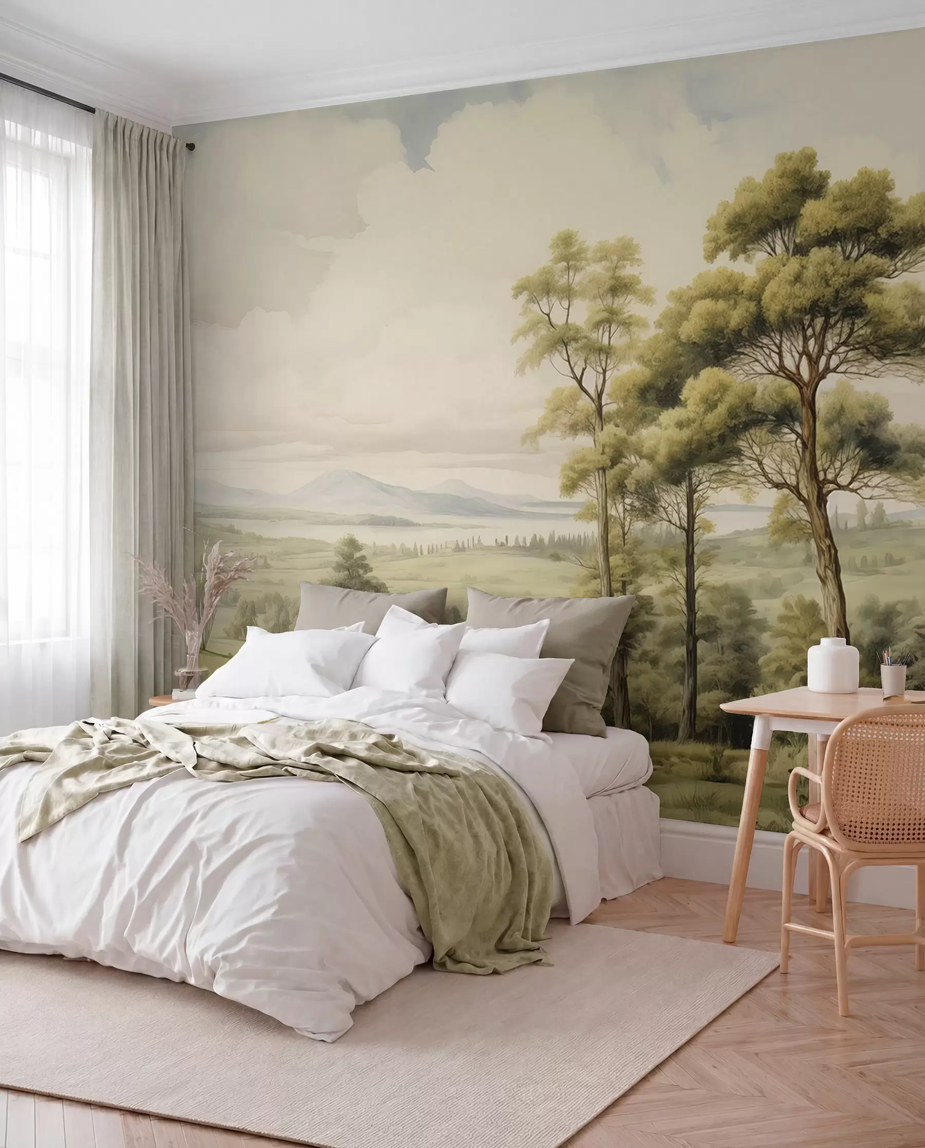 murales de pared Pinos sobre el valle w02978