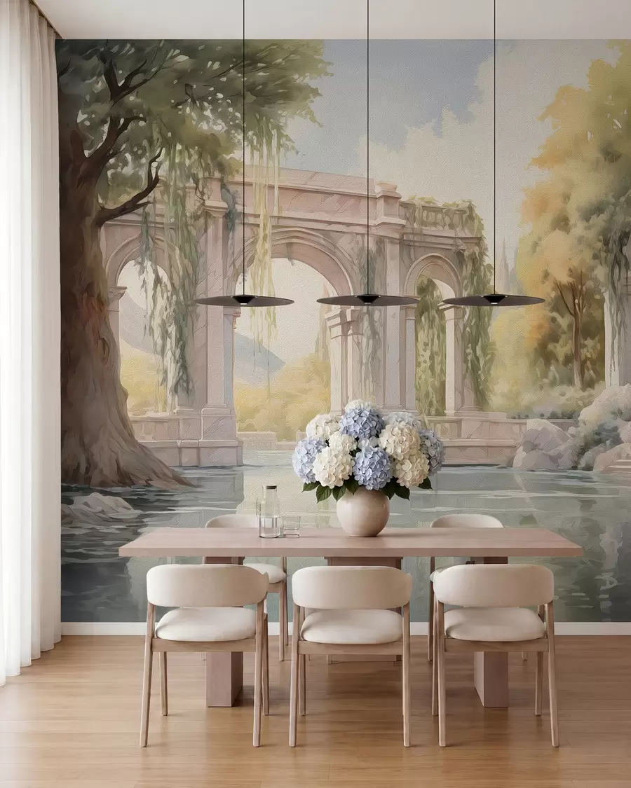 murales de pared Paisaje pintado al óleo w02989