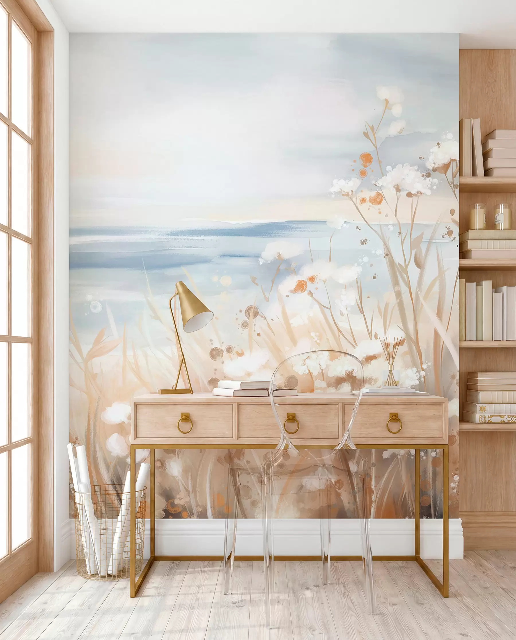 murales de pared Flores de la costa w08740