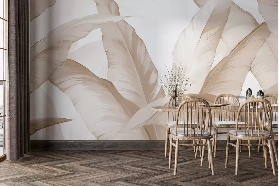 murales de pared Hojas de plátano w02999v2