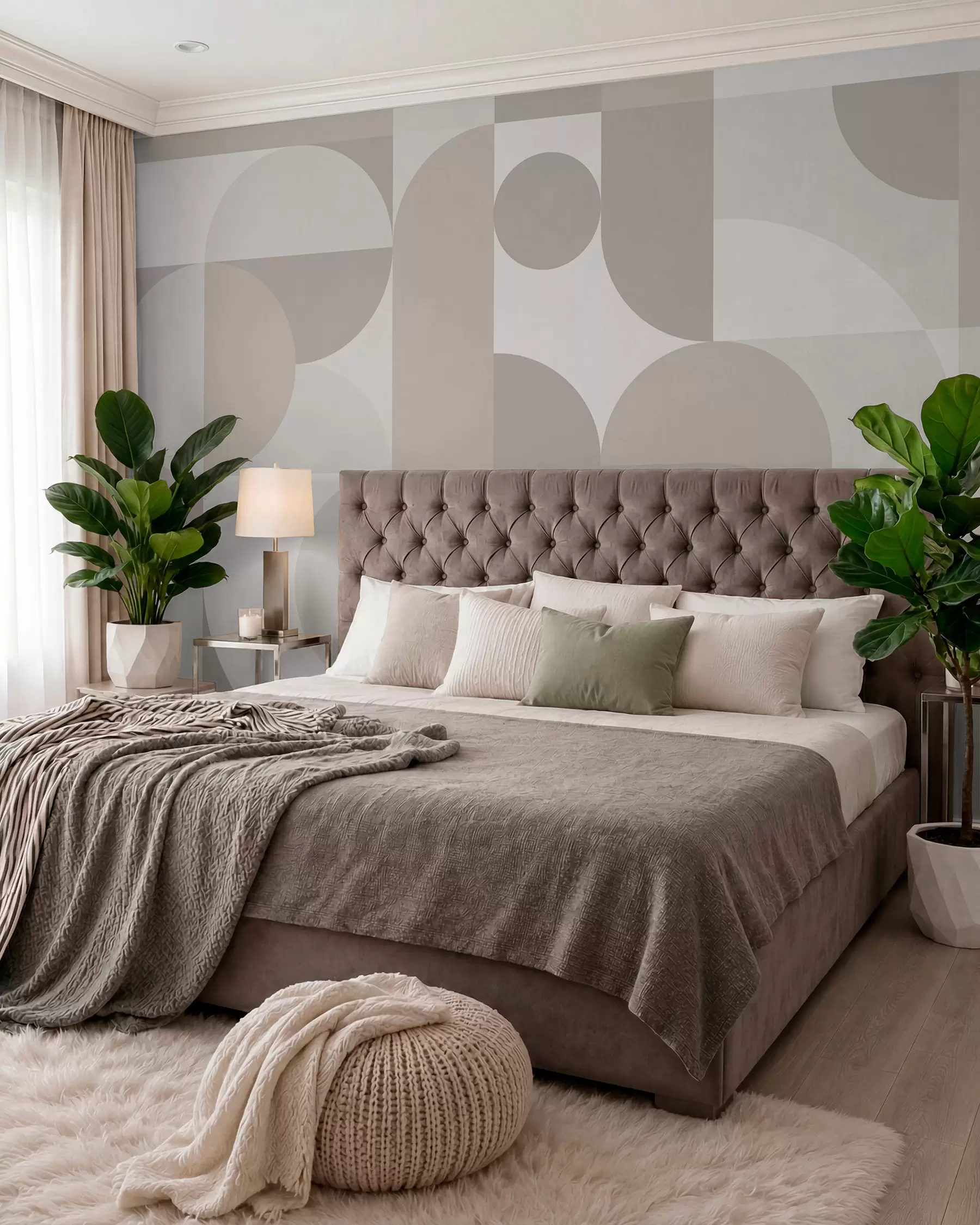 murales de pared Ritmo de formas redondas w03058