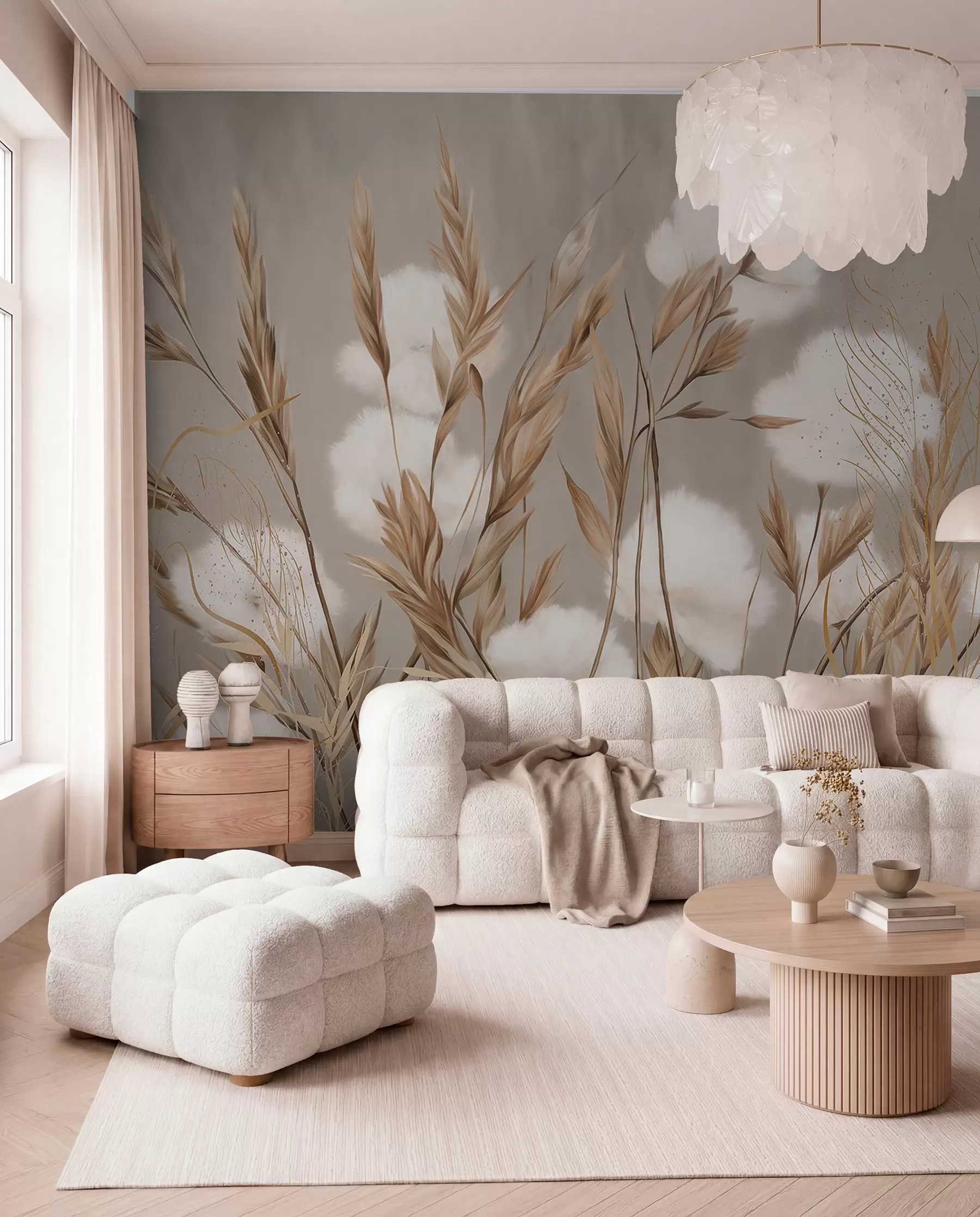 murales de pared Pradera ocre w08784