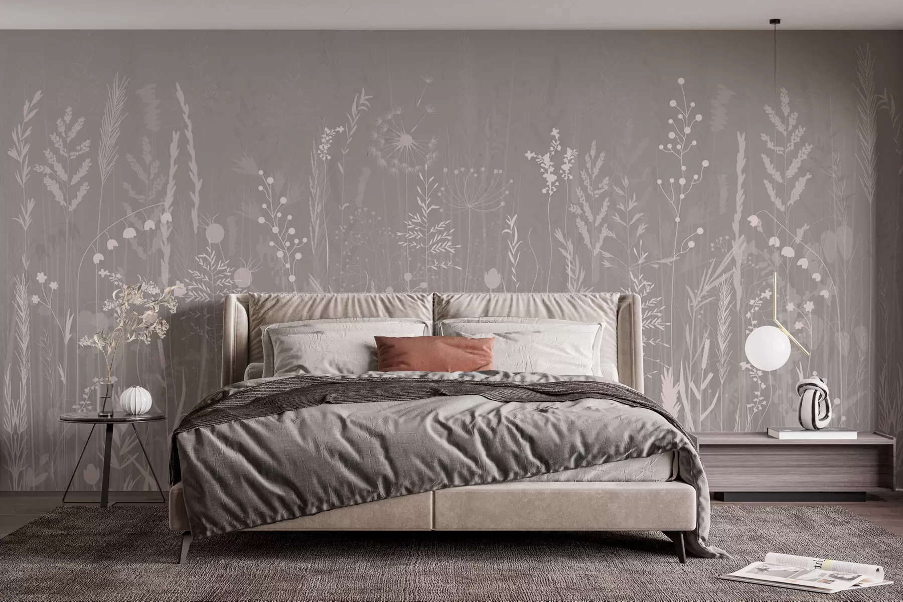 murales de pared Flores y plantas silvestres w03143