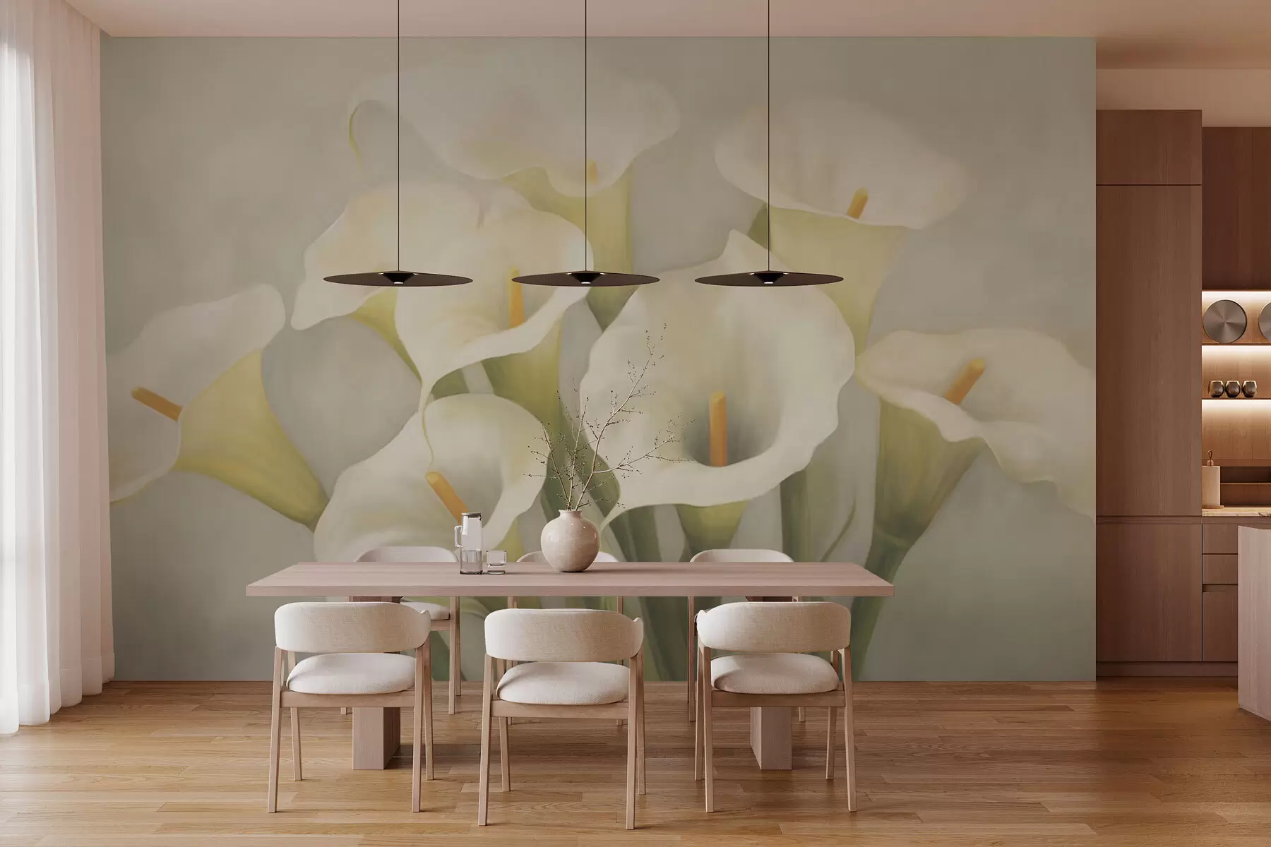 murales de pared Flores de cala w03216